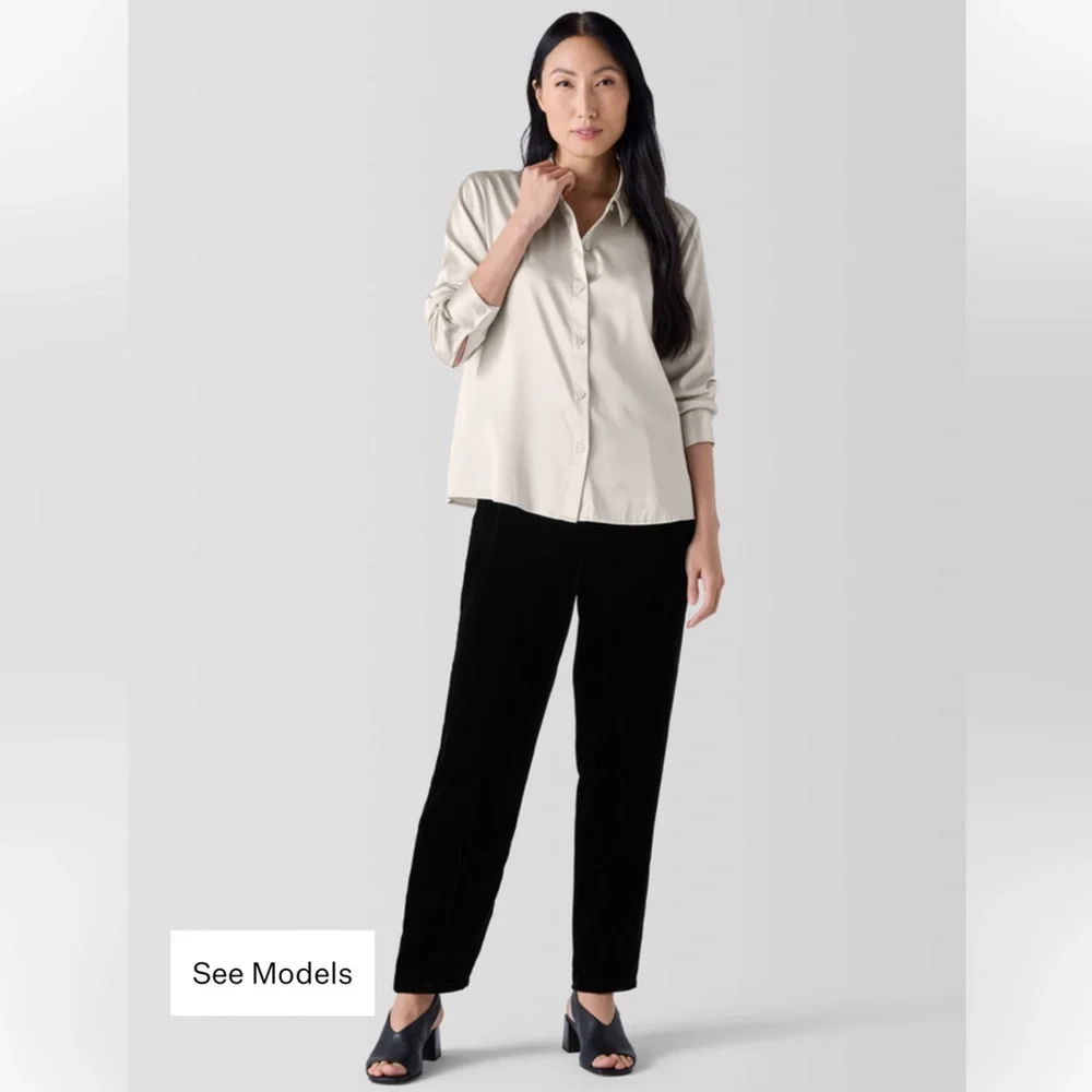 A19 Eileen‎ Fisher Velvet Tapered Pant
